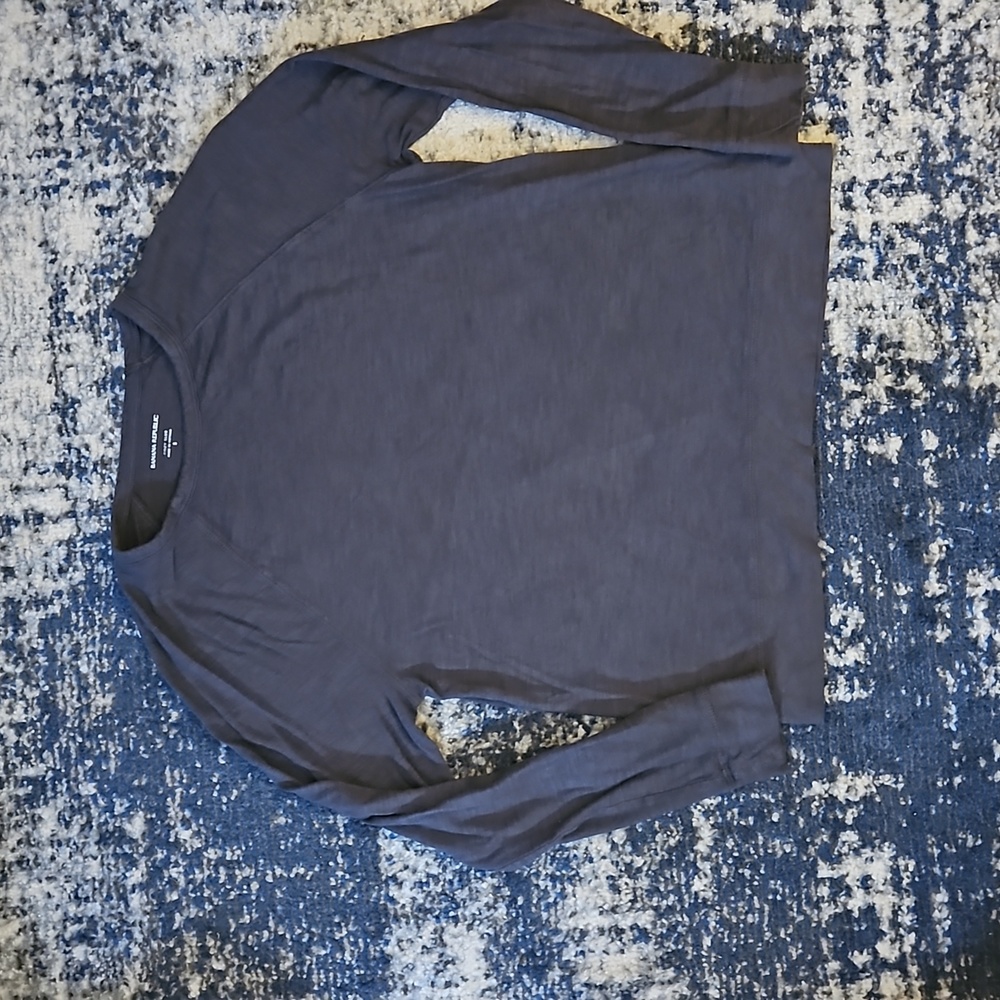 Banana Republic Dark Grey Cozy Slub Top, Size S